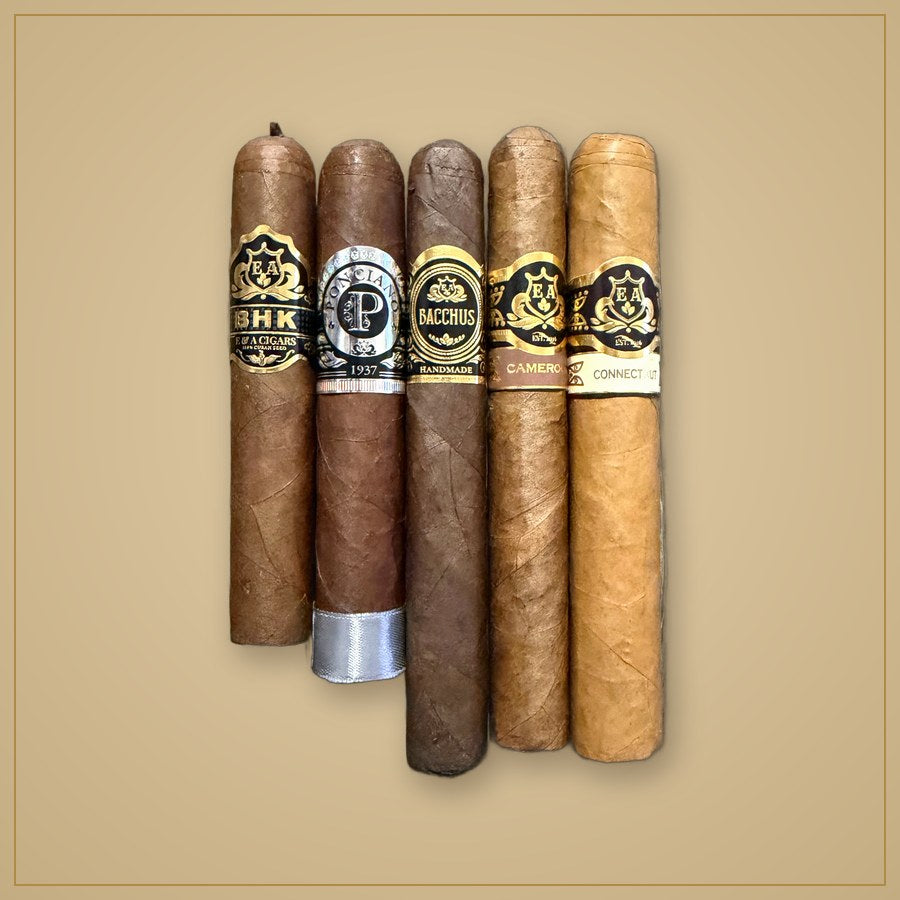 E&A Premium Sampler: BHK, Ponciano 1937, Bacchus, E&A Cameroon and E&A Connecticut cigars